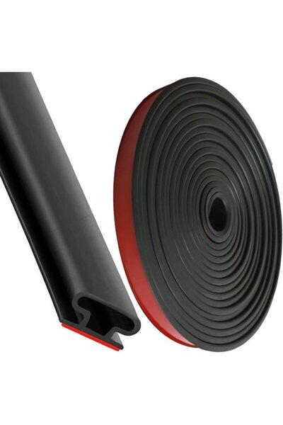 STARSTAR 6m Black Self-Adhesive Rubber Door Profile Sealing Strip, Watertight...