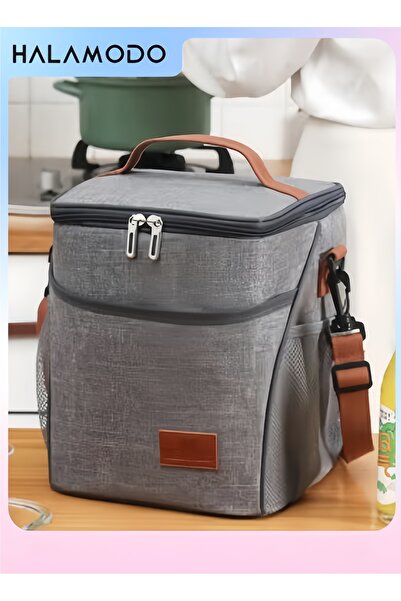 HALAMODO Large Lunch Bag Insulated Lunch Box Soft Cooler Cooling Tote with Re...