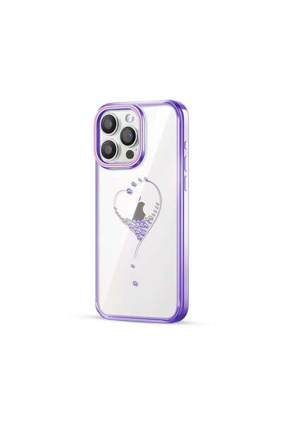 Kingxbar Husă compatibilă cu iPhone 14 Pro, policarbonat, Auriu - Mov