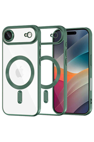 Techsuit Husă pentru iPhone 17 Air, Lux Crystal MagSafe, albastru - verde închis
