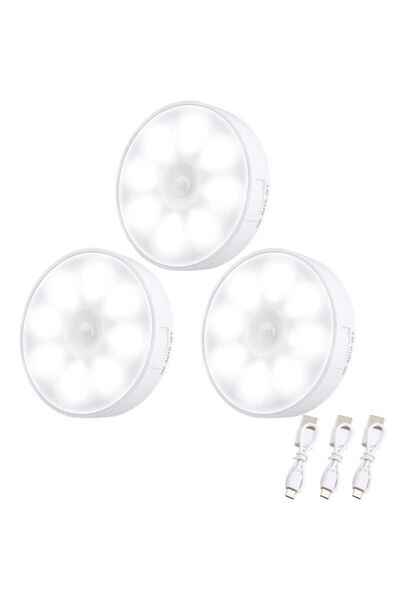 STARSTAR LED Night Light - Automatic - USB Charging - 8 LED Beads - Motion Se...
