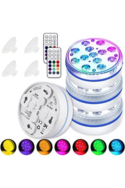 STARSTAR 4-Pack LED Underwater Lights - Magnetic IP68 Waterproof Lights, Suit...