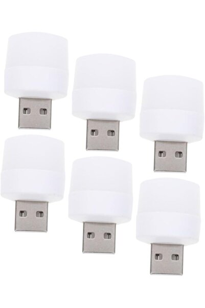 STARSTAR 6 LED Night Light USB Portable Warm Light Bulb - White