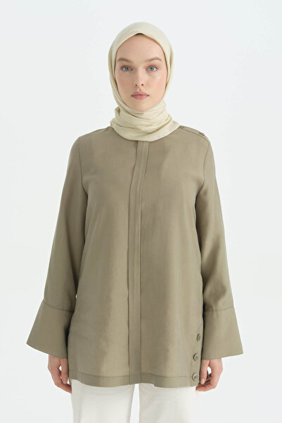 Nihan Cotton Naia Blend Natural Scarf - Cream