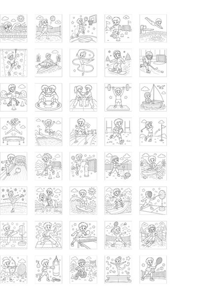 metafortoys Sports Coloring Book – 21X20 cm I 40 Visuals I for Children and Adults