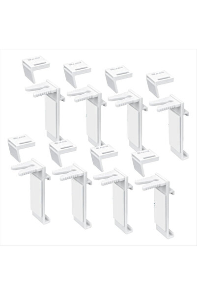 STARSTAR A set of 8 PVC mounting brackets for Klemmfix roller blinds, spare p...