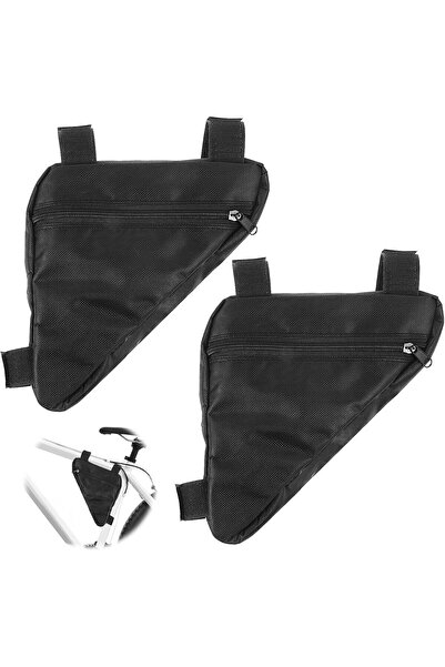 STARSTAR 2 - pc Bicycle Frame Bag, Black, Waterproof Mountain Bike Bag, Small...