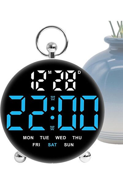 STARSTAR Digital Desktop Dual Alarm Clock USB Rechargeable LED Clock for Chil...
