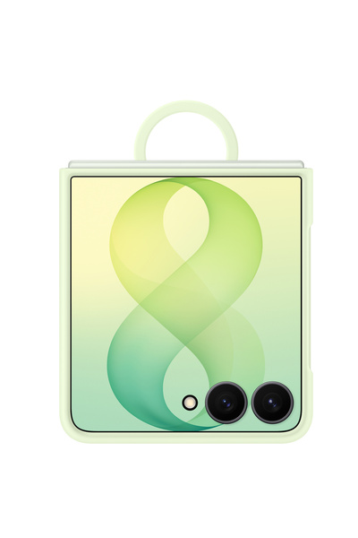 Samsung Galaxy Z Flip8 - Capac protectie spate Silicone Ring Magnet Case, Verde