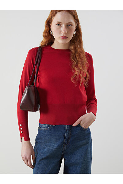 LC Waikiki Crew Neck Striped Women's Knitwear Sweater