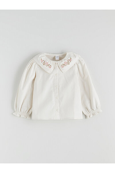 LC Waikiki Long Sleeve Embroidered Girls' Shirt