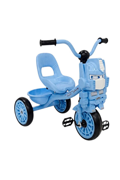Leno Kids Robot Theme Tricycle With Rear Storage Basket & Easy-Grip Handlebars