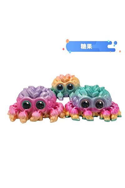 Choice5 7cm candy color 3D Printing Cute Spider Decorations, Biomimetic Anima...