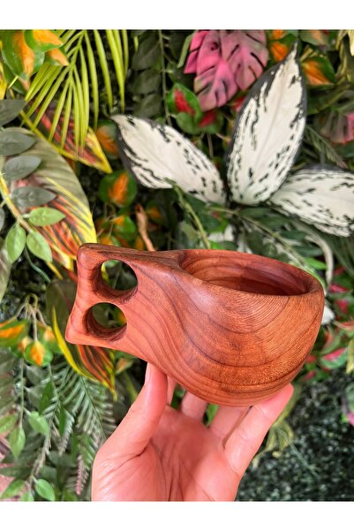 El Yapımı Karaağaç Kuksa Bardak – Doğal Ahşap Kamp ve Outdoor Kupası