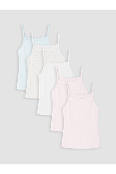 LC Waikiki Esvab • Modern & Distinctive Square Collar Girls' Undershirt Set of 5