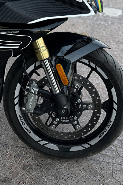 Banxtre 12 Pieces 450Sr Written Wheel Stripe Sticker Set for Cfmoto 450Sr