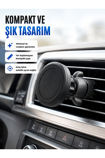 Lisinya Mıknatıslı Araç İçi Telefon Tutucu Havalandırma Izgarası Telefon Stan...