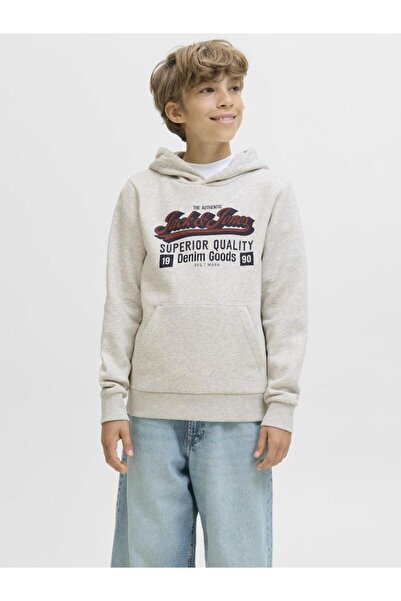 Jack & Jones Μπλούζα φούτερ αγόρι "Logo sweat" γκρι μελανζέ