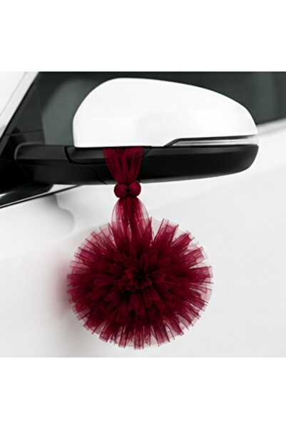 KARAKIZ Vehicle Convoy Ornament Tulle Pompom Claret Red 50 Pieces