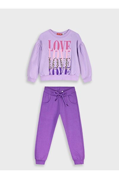 Energiers Σετ φόρμας κορίτσι "Love" λιλά