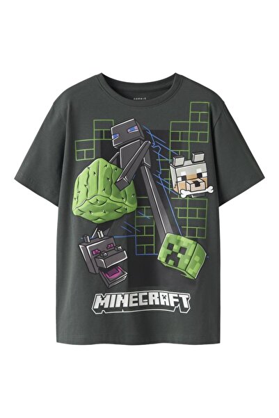 Name it Μπλούζα κοντομάνικη αγόρι "Minecraft" χακί