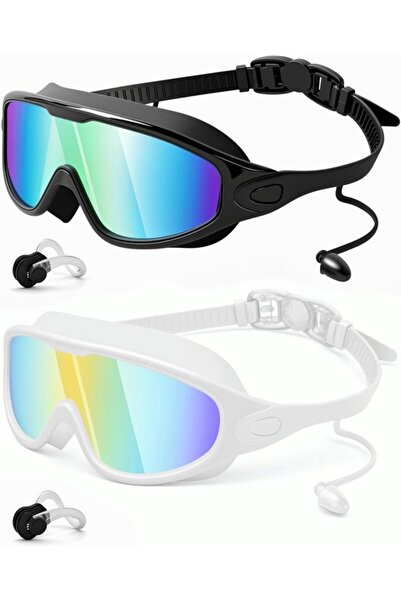 STARSTAR Swim Goggles 2-pack - Wide-view anti-fog UV swim goggles for adults,...
