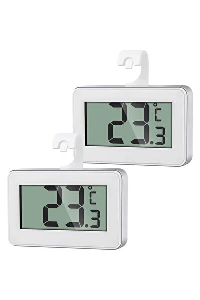 STARSTAR Two mini digital thermometers, freezer thermometer, refrigerator dig...