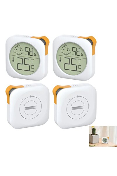 STARSTAR Set of 4 Digital Mini Thermometers & Hygrometers for Indoor Use with...