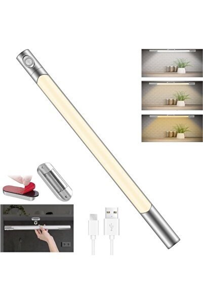 STARSTAR 40cm Motion Sensor LED Under-Cabinet Light, 3500mAh Battery, USB Rec...