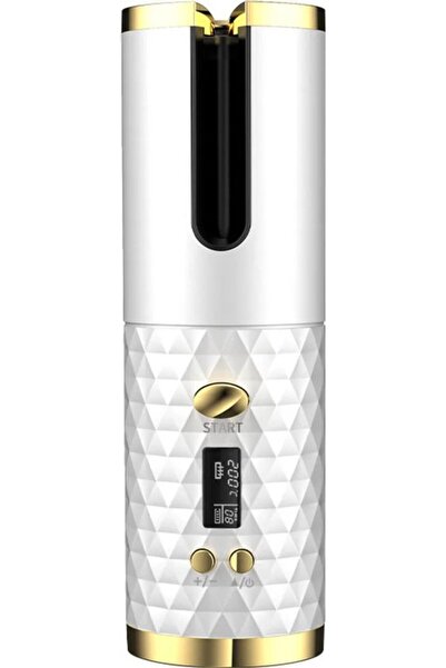 STARSTAR Cordless Automatic Hair Curler (White) USB Rechargeable Portable Tra...