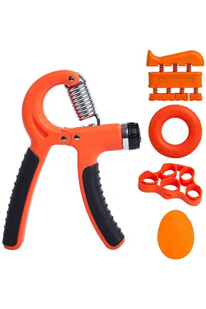 STARSTAR 5-Piece Orange Hand & Forearm Strength Trainer Kit, Adjustable (5-60...
