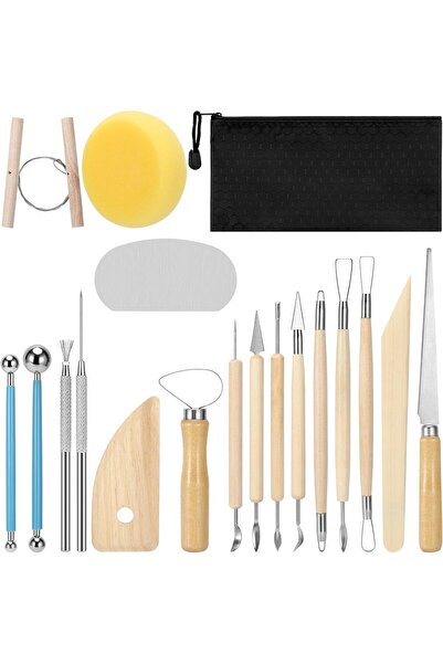 STARSTAR 18-piece terracotta sculpting tool set, basic terracotta carving too...