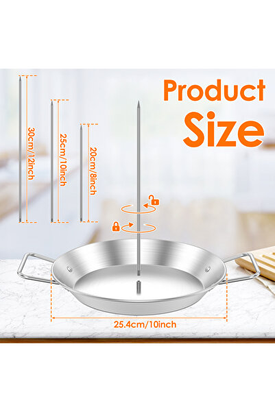 choice2 Style B BBQ Vertical Meat Skewer Stainless Steel Roasting Meat Spit S...
