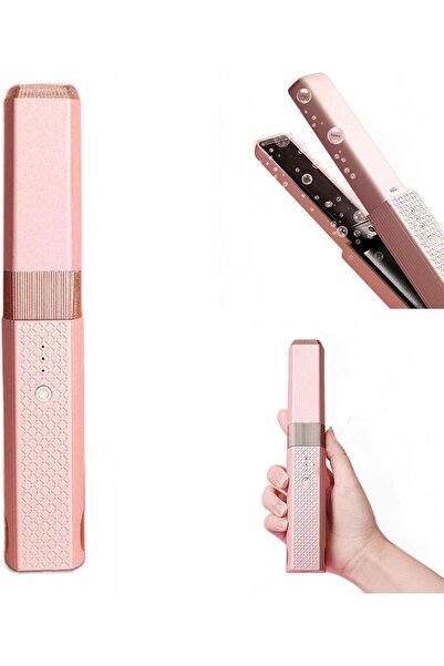 STARSTAR Mini Portable USB Rechargeable Cordless Hair Straightener & Curler (...