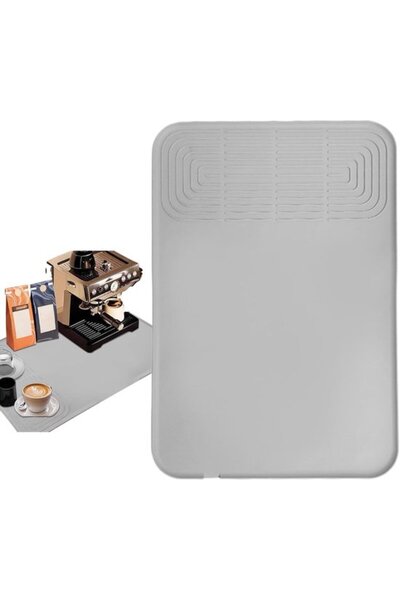 STARSTAR 60x40 cm raised edge silicone coffee machine mat, drip-proof pad for...
