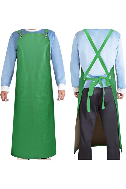 STARSTAR Waterproof Rubber Apron 43" 109.2cm Tear-Resistant Heavy-Duty Vinyl ...