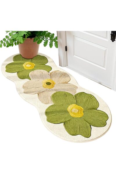 STARSTAR Universal Floral Bedroom Rug - Non-slip, soft rug with durable fabri...