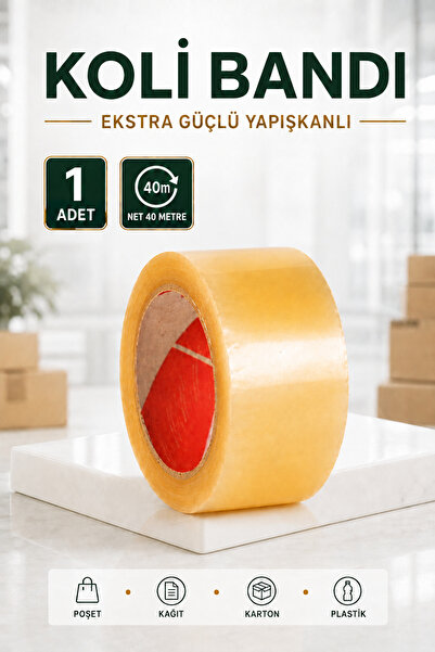 Ezupack Koli Bandı Taşınma Taşınma Kolisi Poşeti Kapama Bandı Ambalaj Streç B...