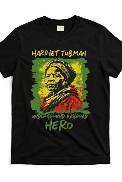 45 BPM Railroad-Shirt - Unisex Sizes, Vibrant Harriet Tubman Portrait Undergr...
