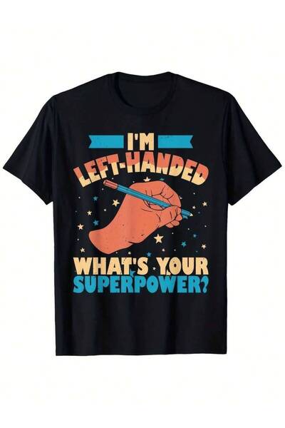 LİNA06 Men's Retro Glory-Shirt I'Left-Handed, What's Your Superpower? Slogan ...