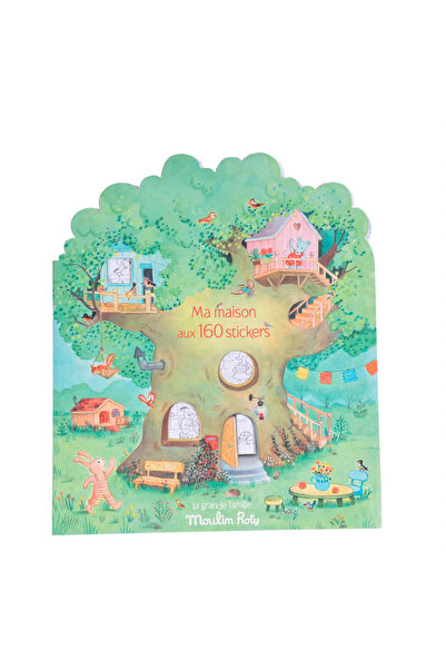 Moulin Roty Βιβλίο ζωγραφικής με αυτοκόλλητα Η Μεγάλη Οικογένεια