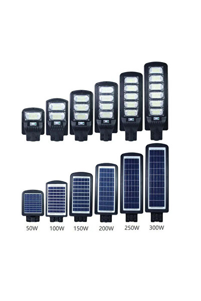 Beseder Lampa Stradala LED cu Incarcare Solara, 100W, senzor miscare, acumula...