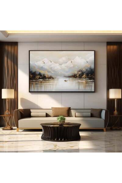 designadv Landscape Paintings - Brown Frame