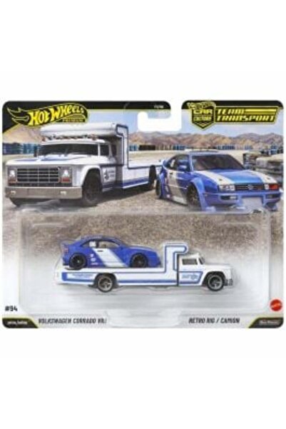 HOT WHEELS Transport echipă cultură auto, Volkswagen Corrado VR6 și suport re...