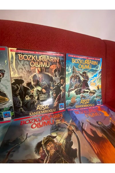 Ötüken Neşriyat Bozkurtların Ölümü Albüm ( 7 Kitap Set Takım ) Büyük Boy Çizg...