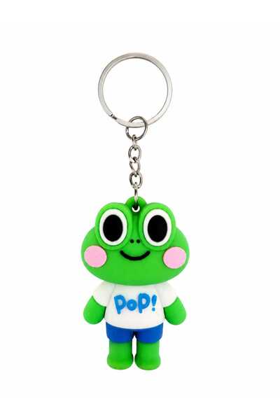 KAYLANIN DÜNYASI 4-Piece Silicone Keychain Set with Cute Frog Figures – Kawaii Bag Ornament, Car Keychain, Gift Accessory (the Product Exactly Matches the Images Shown.)