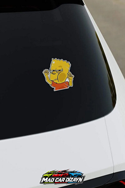 Simpson Dijital Baskı Sticker- Araba-Motosiklet Etiket Sticker
