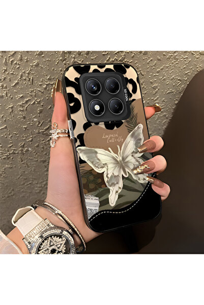 ARTISHELL Redmi Note 14 Pro 4G/5G Uyumlu Leopar Kelebek Desenli Lens Koruma T...