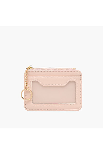 SASHA Solid Card Holder with Zip Closure