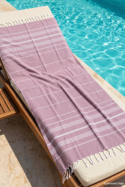 REMSA 100% pamučni prugasti peškir za plažu, kupanje, saunu, more, peštemal 0...